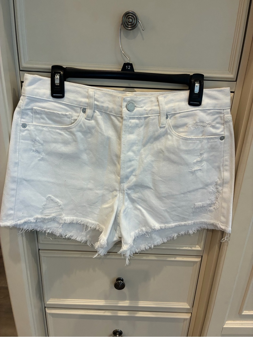 Blank NYC White Distressed Denim Cutoff Shorts Size 30